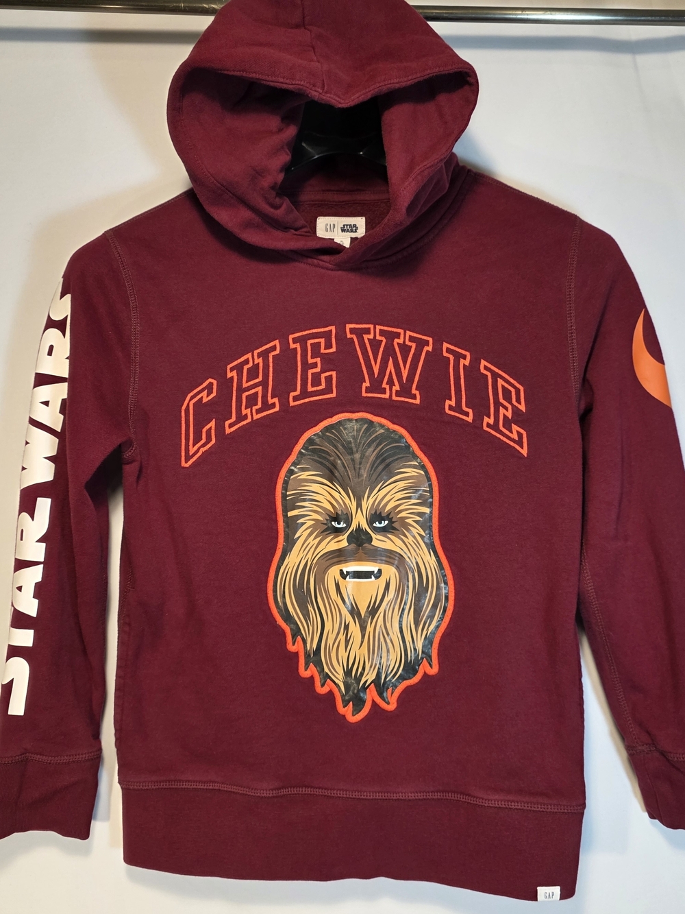 GAP Chewie Star Wars Boys Hoodie XL Burgandy Chewbacca Chewy Graphic Kids